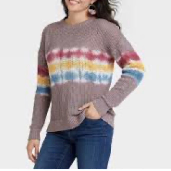 KNOX ROSE Womens Gray Storm Crewneck Knit Sweater Size Medium - Picture 3 of 8